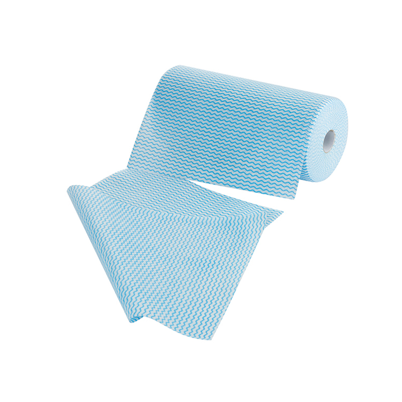 Gentian buluh/viscose poliester tahan minyak tanpa tenunan roll pembersihan